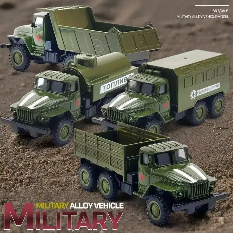 

1/36 Alloy Pickup Tactical Truck Armored Car Military Police Personnel Carrier Transport Tanker Vehicles Car Model Kids Toy Gift