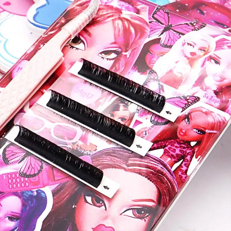Colorful Acrylic Lash Pallet Board Eyelashes Extensions Holder Magnetic Tile Tray Pallet Board Stand Pad Makeup Tools