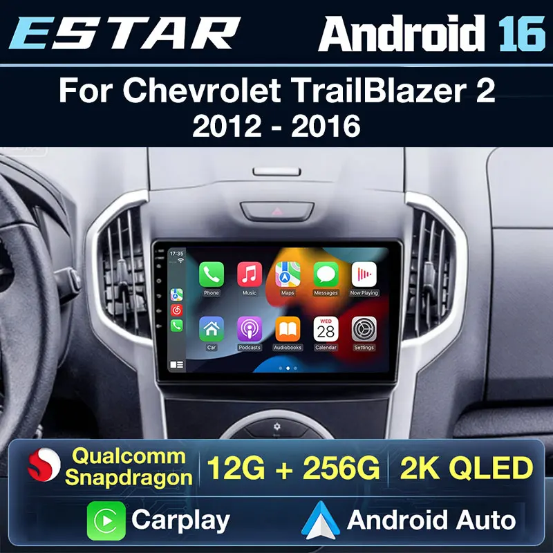 Radio para Auto Android 16 para Chevrolet Holden S10 TrailBlazer 2 2012-2016 para Isuzu D-MAX 2 2012-2018 Reproductor Estéreo Multimedia NAVI
