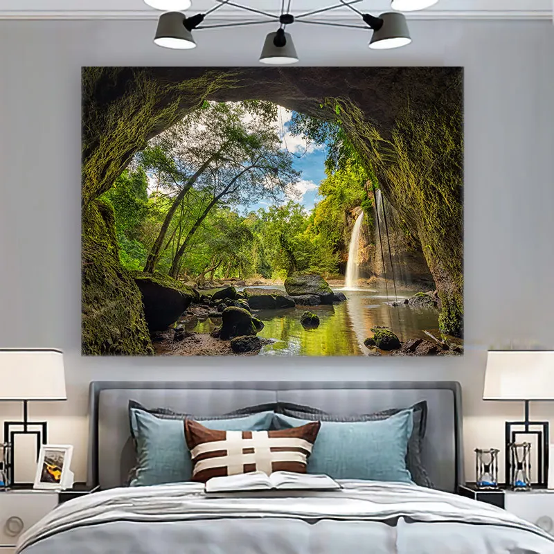 Landscap Tapestry Tapices Room Wall Art Home House Hogar Bedroom Masion Jardim Aesthetic Decor For 2023 Tapiz Y2k Arazzi Hanging