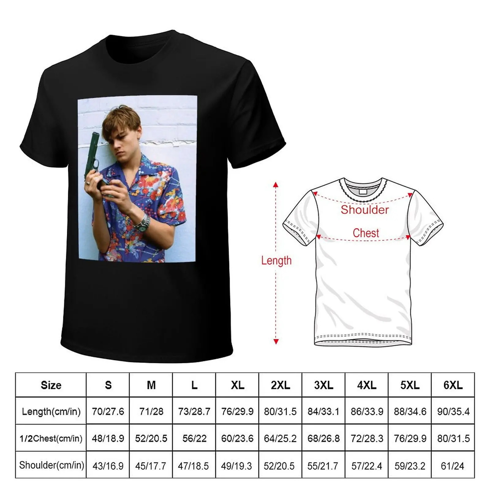 Leonardo dicaprio poster romeo and juliet T-shirt anime clothes boys animal print sports fans customizeds men graphic t shirts