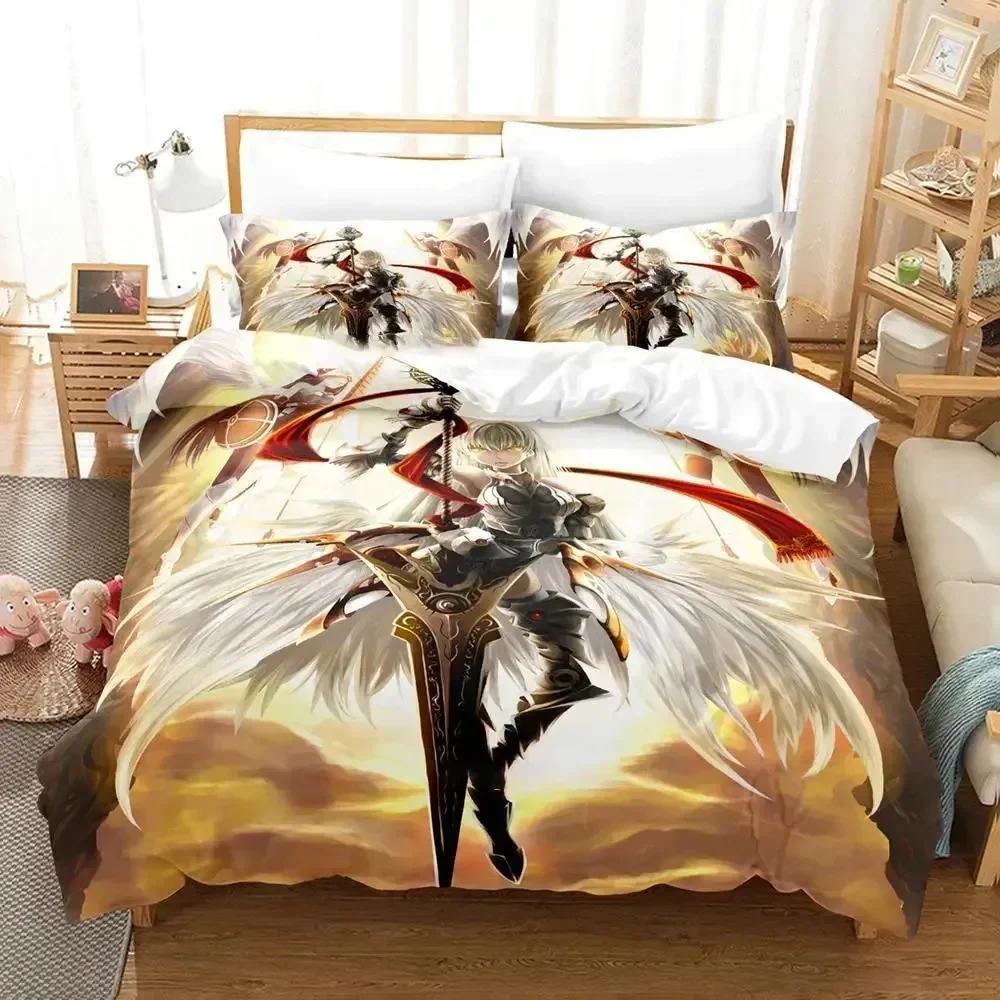 

Lord of Vermilion Bedding Set Duvet Cover Bed Set Quilt Cover Pillowcase Comforter king Queen Size Boys Adult Bedding Set