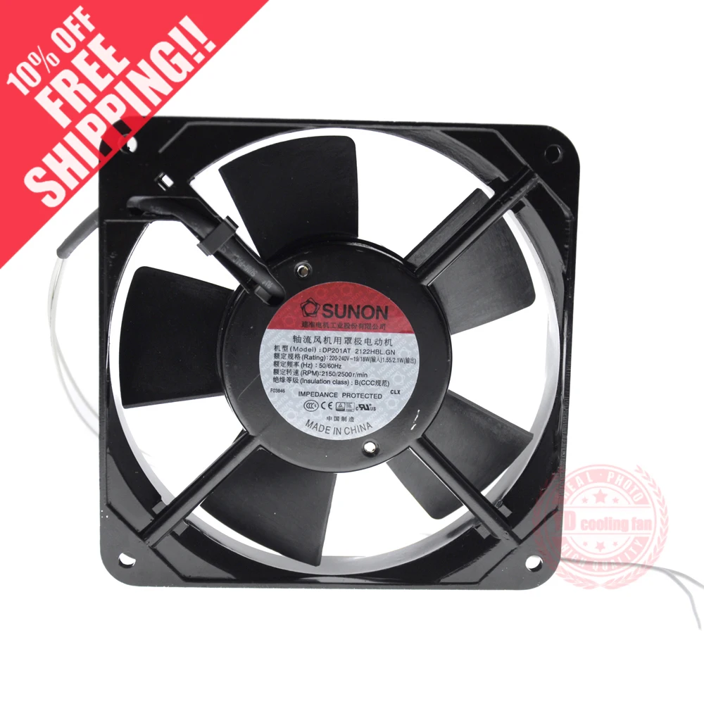 新しい-sunon-dp201at-2122hblgn-ボールベアリング-12025-220v-12cm-冷却ファン