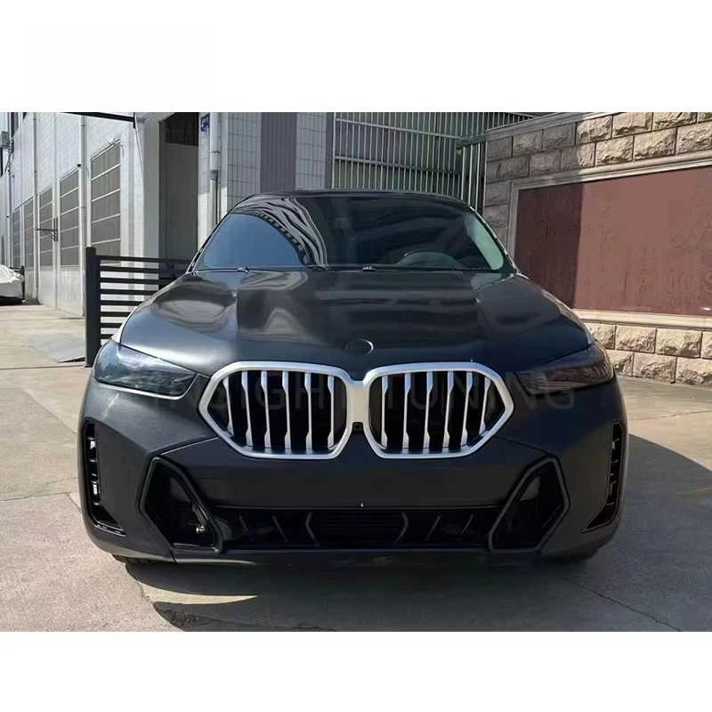 أحدث مجموعة تحويل المصد الأمامي الحاجز هود رئيس ضوء Bodykit ل X6 E71 ترقية إلى طقم الجسم G06 #5