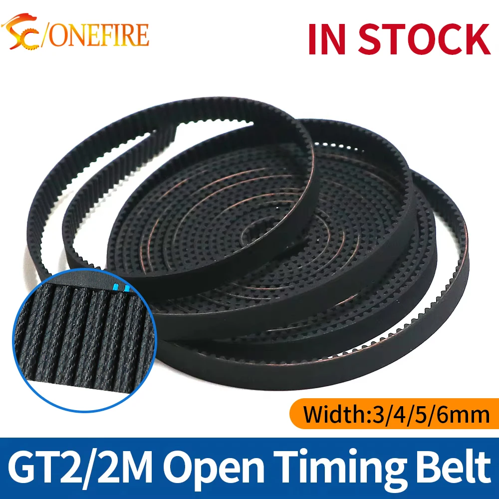 High Quality 1meters/lot GT2 3MM timing belt width 3mm Rubber 2GT-3/4/5/6mm small backlash GT2 Open Belt  For 3D print