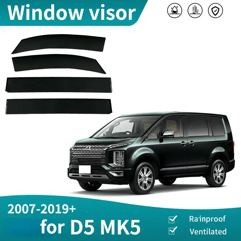 

Оконный козырек для Mitsubishi Delica 1994-2022, аксессуары, украшение автомобиля, солнцезащитные козырьки, защита от дождя, дверной козырек, вентиляционные шторы, вентиляционный козырек