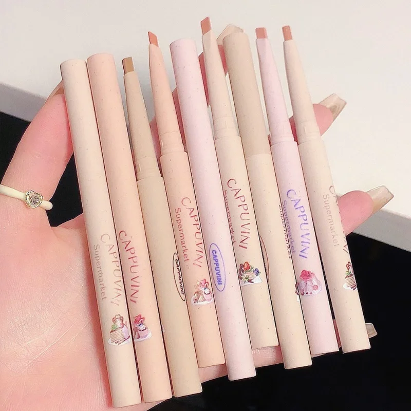 Matte Contour Lip Liner 5สีกันน้ำยาวนานอวบกำมะหยี่ลิปสติกธรรมชาติ Outline ริมฝีปากปากกาแต่งหน้าเครื่องสำอางค์