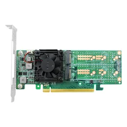 PCIe 3.0 X16 to Quad M.2 NVMe SSD Swtich Adapter Card for Servers- 4*NVMe SSD for 2242,2260,2280mm