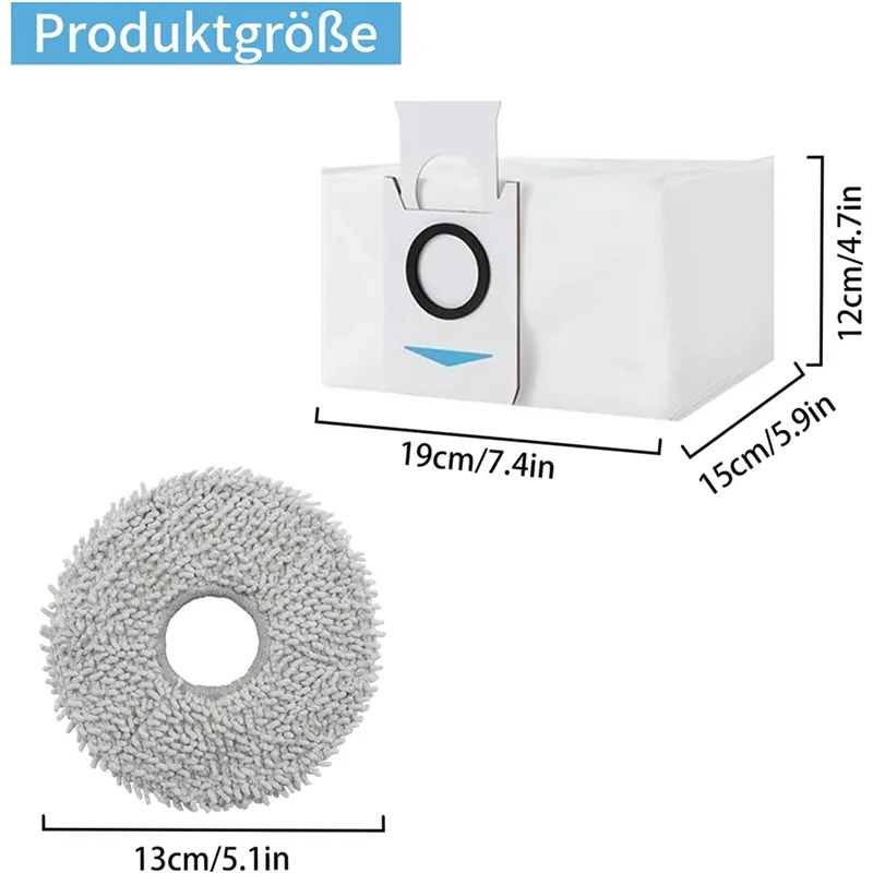 A83X-2Set Мешок для пыли для швабры Ecovacs Deebot X2/X2 Omni/X2 Pro/DEX86, запасные части, аксессуары