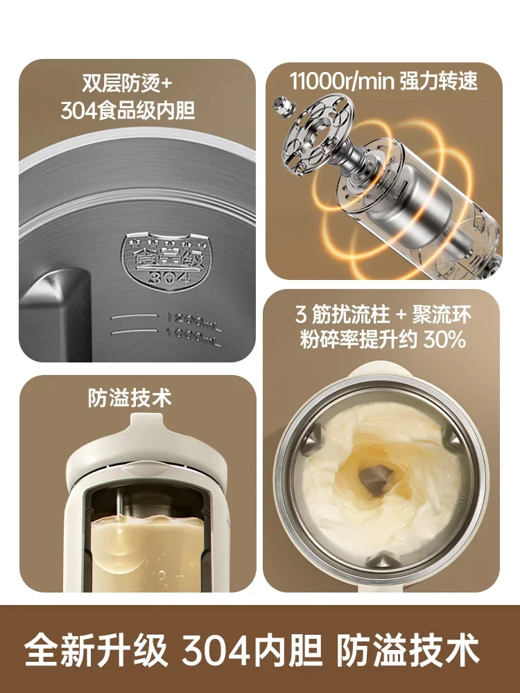 220 فولت Joyoung التلقائي متعدد الوظائف صانع حليب الصويا لا مرشح لا كوك خلاط منزلي أبي #4