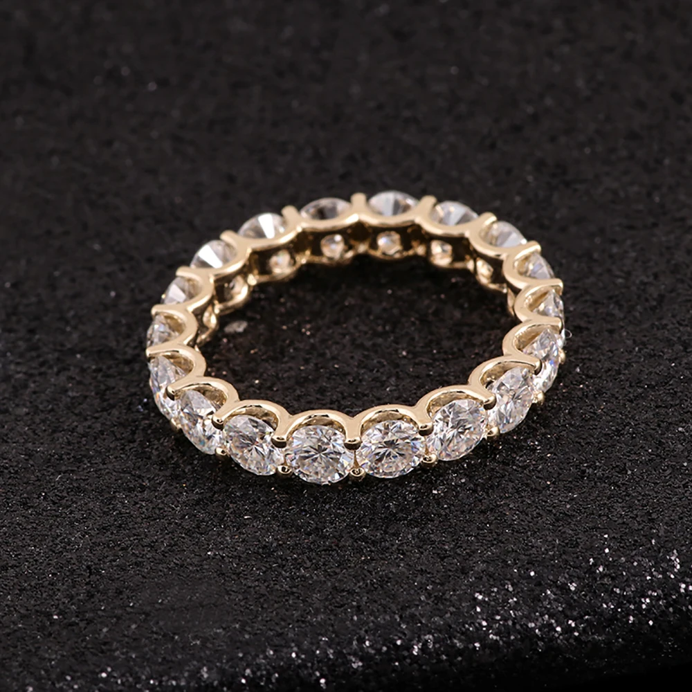 

Provence Minimalist full band 10KGold Lab Diamonds Everyday Eternal wedding Ring Fine jewelry for Women girls Christmas Gifts