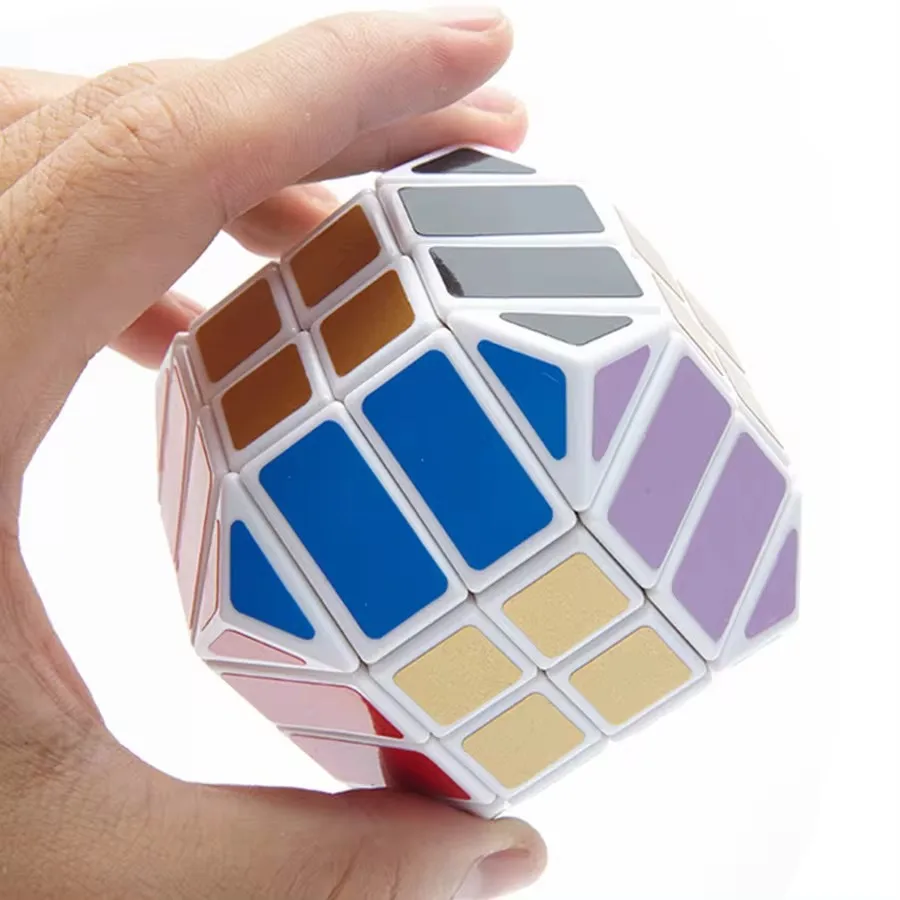 Lanlan quatrième ordre douze bord de diamant Cube magique 4X4X4 quatrième ordre douze bord de diamant Alien Cubo Magico jouets éducatifs