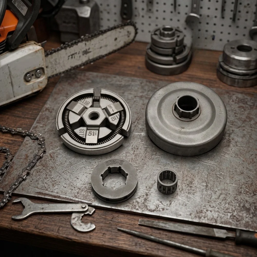 Roller Bearing Clutch Drum Sprocket Pulley for HUNDURE 8 Tooth Metal Grey 0.325 in Center Distance Specification