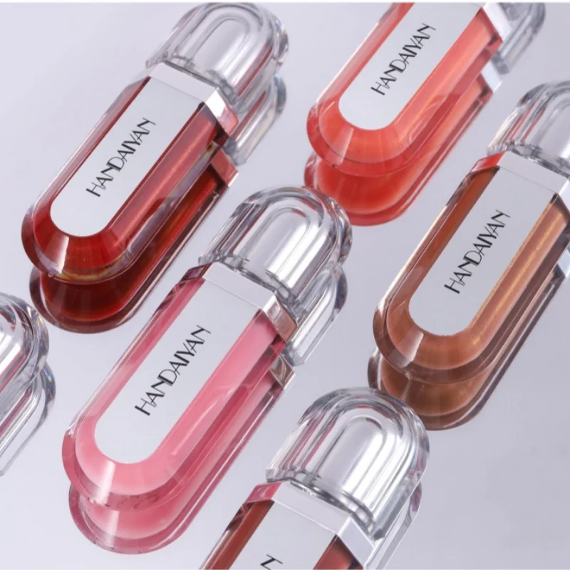 ลิปกลอสขิงเพิ่มความอวบอิ่ม ลิปกลอสเนื้อลิควิด ลิปกลอสใส ลิปสติกแบบกระจก บำรุงริมฝีปากให้ฉ่ำวาว ไม่หลุดลอก