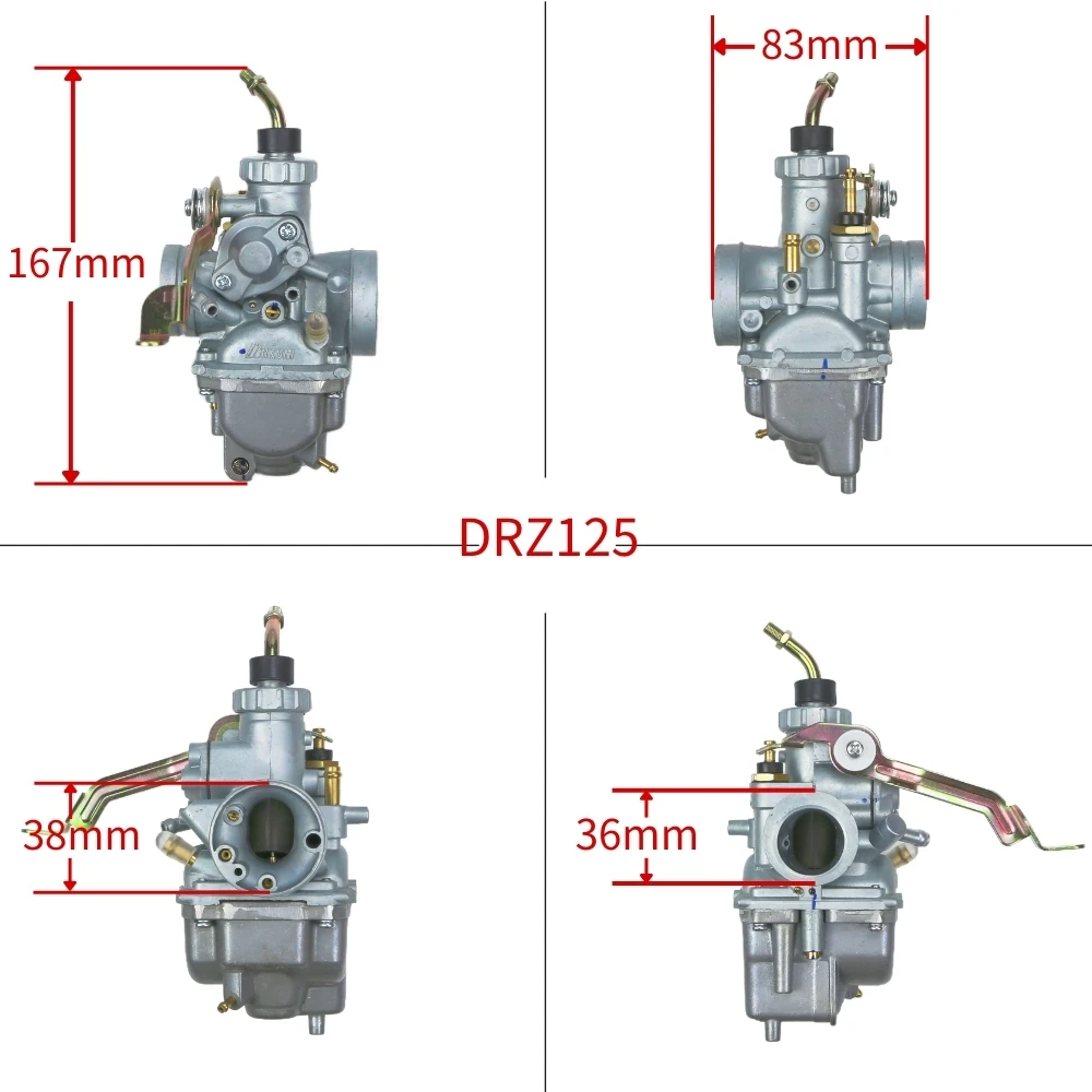 For Suzuki DR-Z 125 DRZ125 DRZ125L 2003-2009 Kawasaki KLX125L 13200-08G01 Motorcycle Carburetor carb view 6