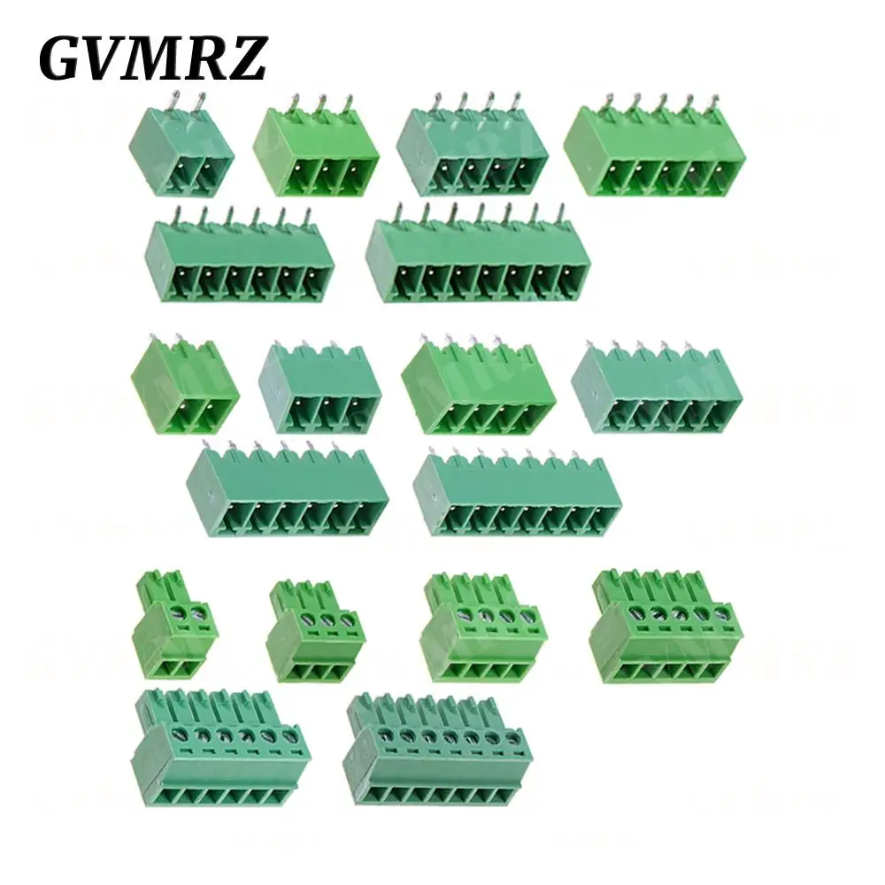 5Set/lot 15EDG 3.81mm PCB Seal Screw Terminal Block 2 ~ 12 Pin KF15EDG 3.81 Male Plug + Female Socket Pin Header Wire Connector