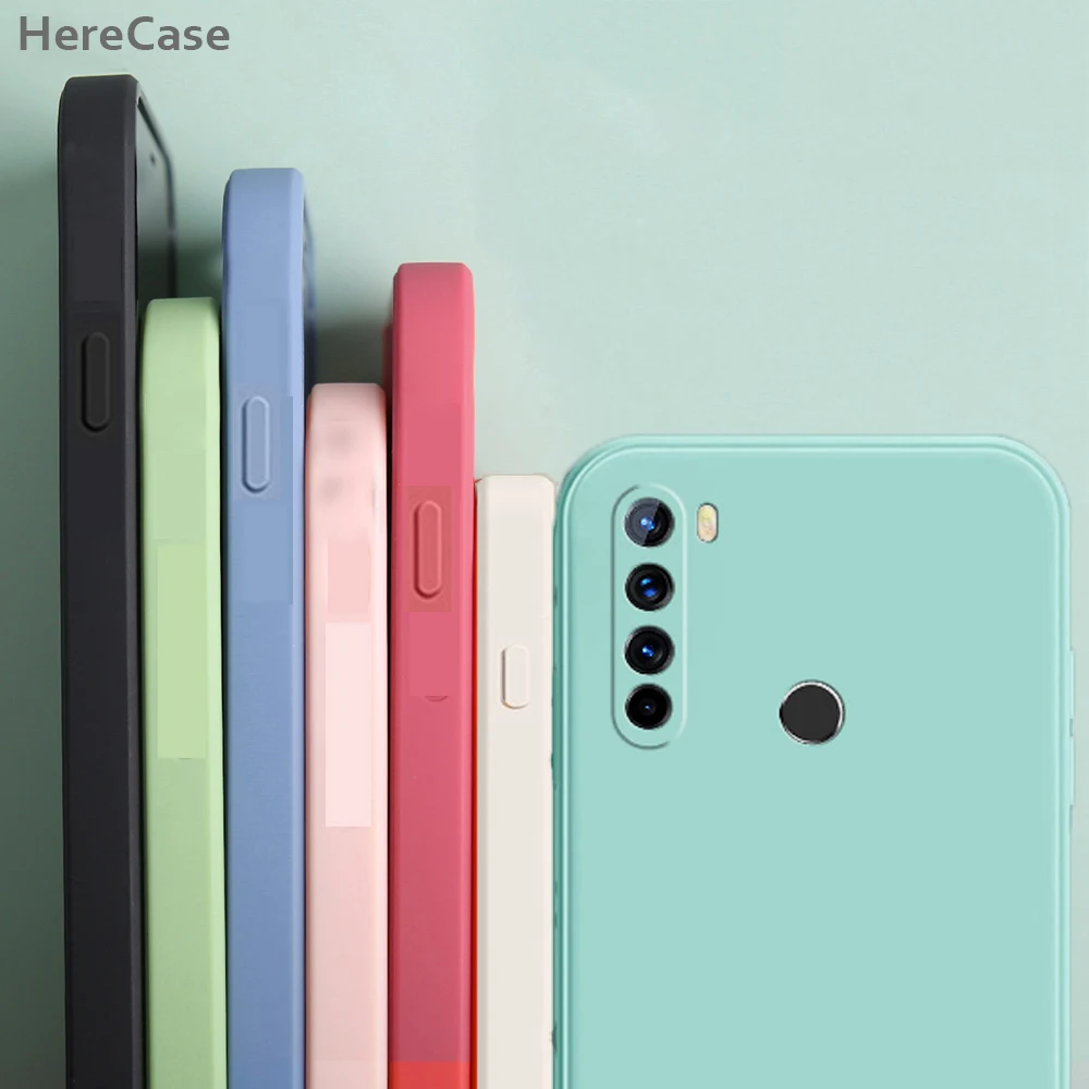 Fashion Square Frame Silicone Phone Case For Xiaomi Redmi Note 7 7S 8 8T 9 9S 10 11 12 Pro 11T Note 5 5A 6 Matte Soft Back Cover