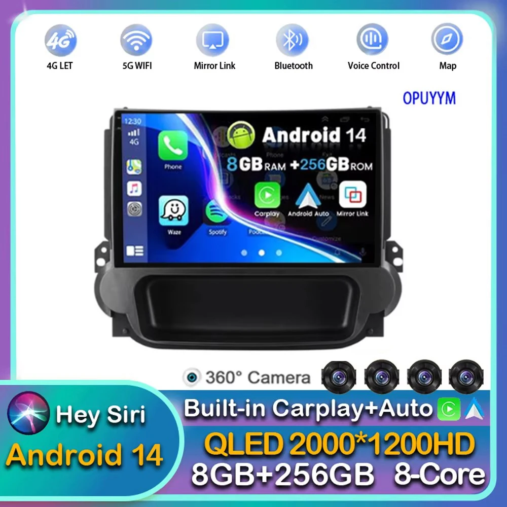 

Автомагнитола Carplay, 2DIN, Android 14, Wi-Fi + 4G, для Chevrolet Malibu 2012, 2013, 2014, 2015