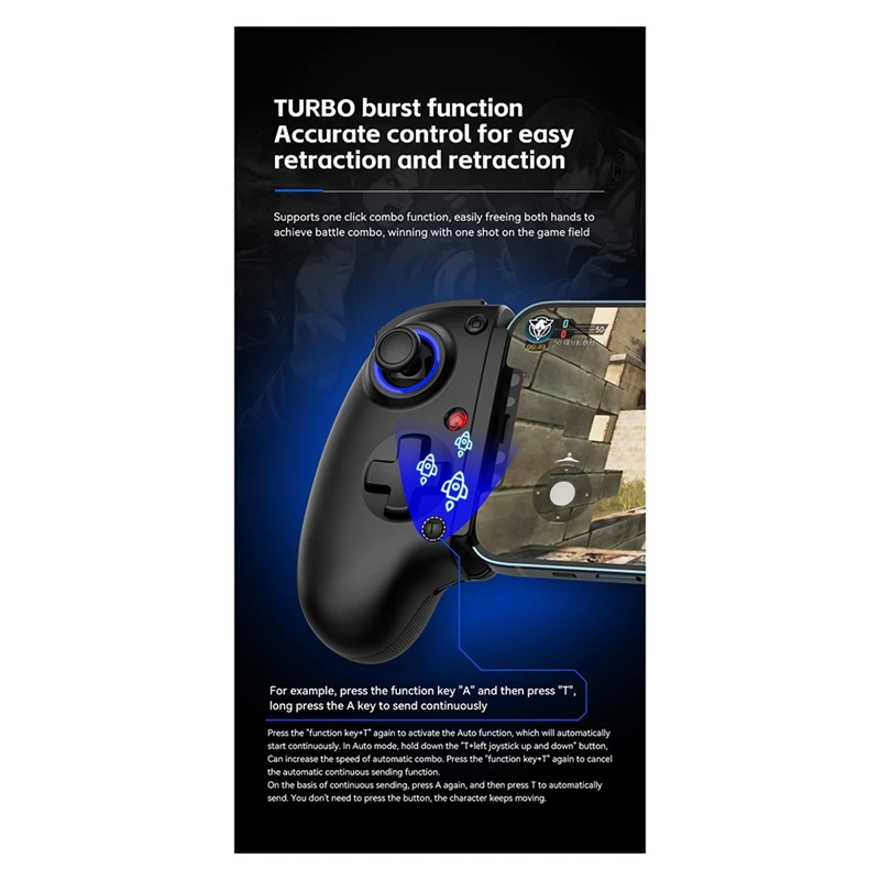 Manette de jeu de refroidissement extensible D10S, pour tablette Delta PS4 Android IOS Switchxbox 400Mah, Joystick en Streaming