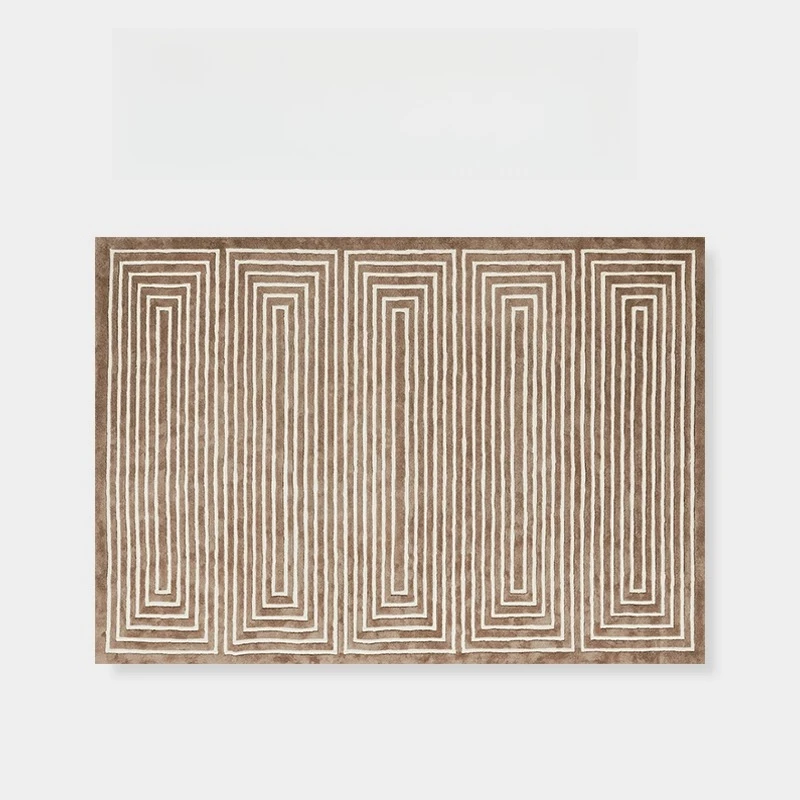 

French retro carpet living room home premium light luxury wool bedroom bedside blanket high-end new Chinese style