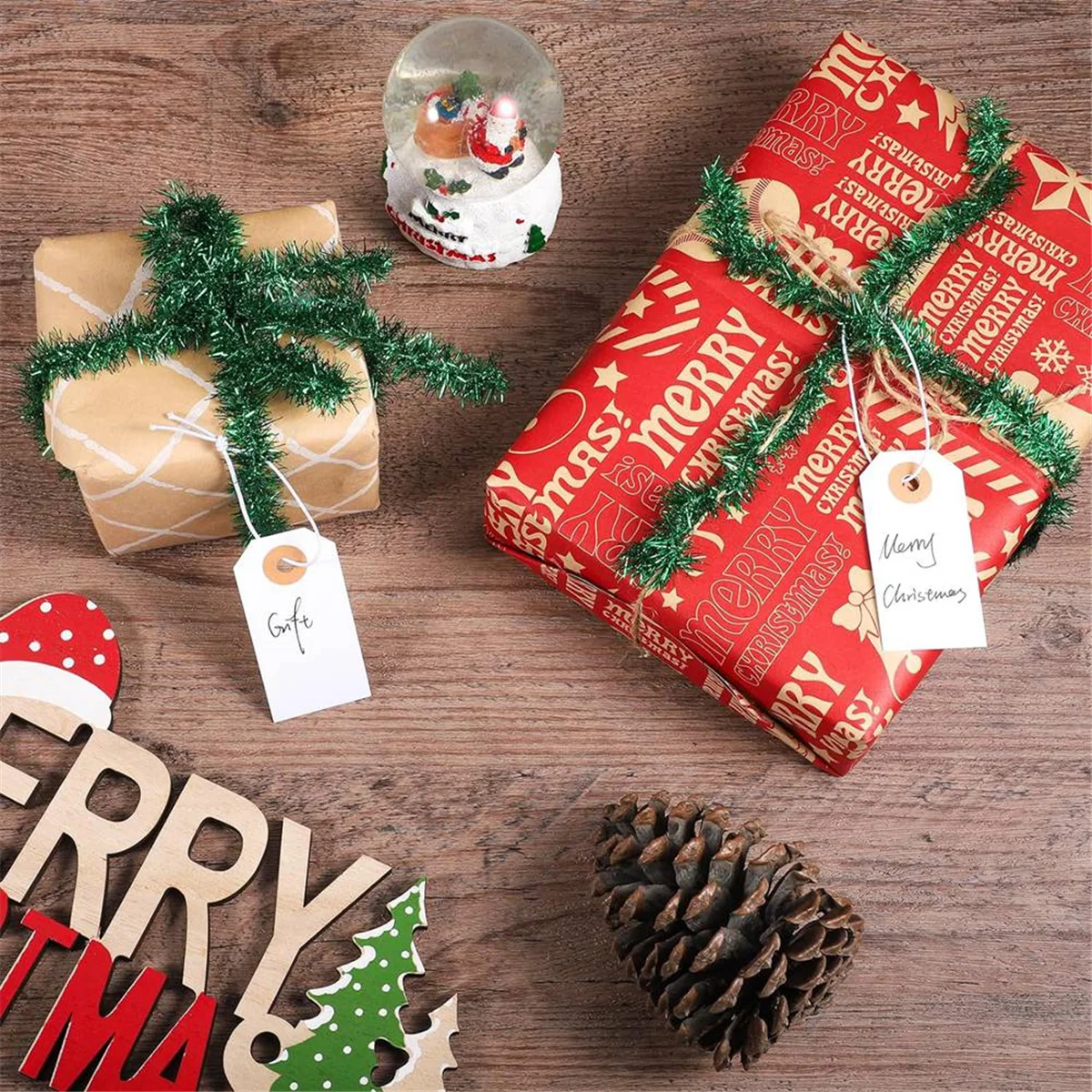 100 عبوة من العلامات الفارغة مع علامات مرنة وعلامات تعليق مرفقة بفتحة معززة وعلامات فارغة قابلة للكتابة مقاس 2.75 × 1.37 بوصة HY