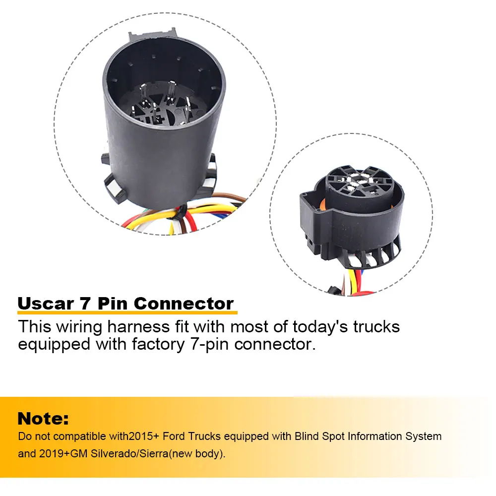

Жгут проводов фонаря задней двери прицепа от 7 до 4-контактного разъема для Toyota Tundra Tacoma