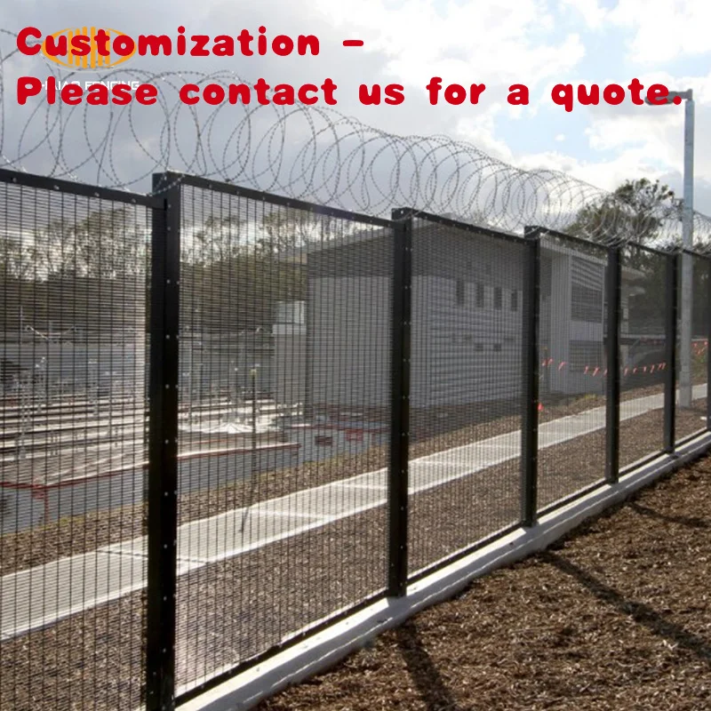

custom.Easy Installation Exterior Security Fence 358 Welded Mesh Anti Climb High Security Fence Panel with ISO Certifi