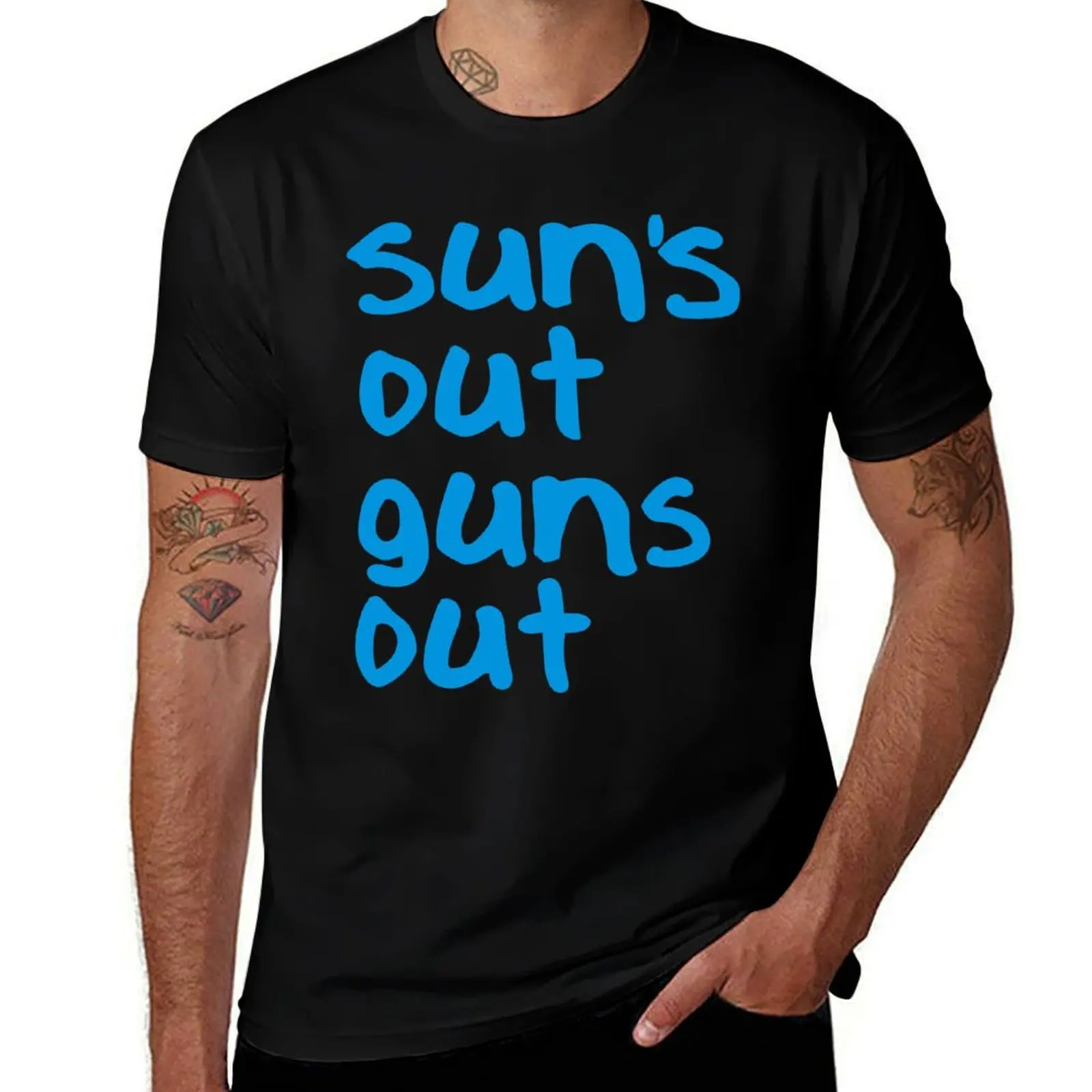 

Jenko Suns Out Guns Out T-Shirt graphics graphic t shirts kawaii clothes men tshirt