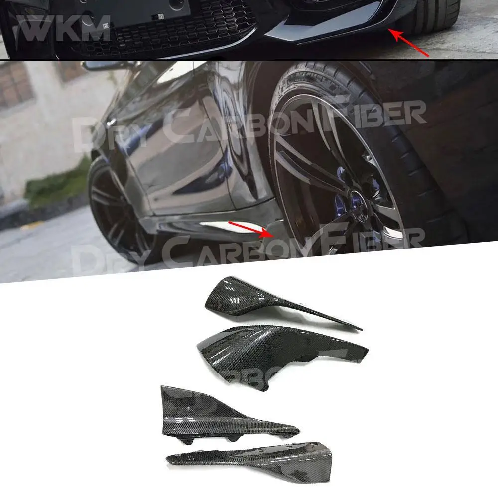 

for BMW 2 Series F87 M2 M2C Competition Car front Canards Splitters Apron Carbon Fiber 2016 - 2020