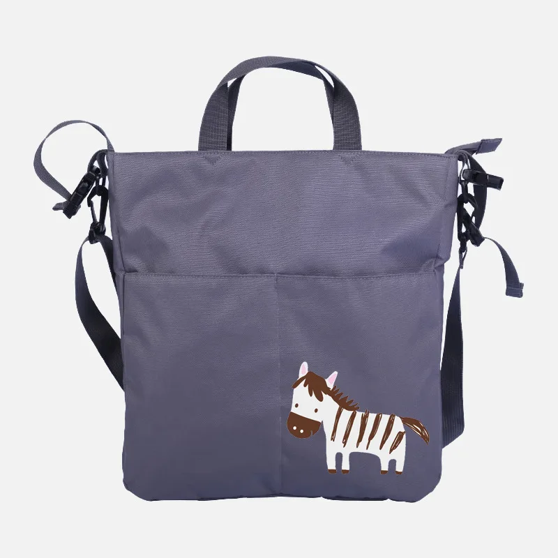 Bolsas de pañales para cochecito de bebé, organizador de pañales portátil de gran capacidad, multifunción, color gris León, para madres y sillas de ruedas