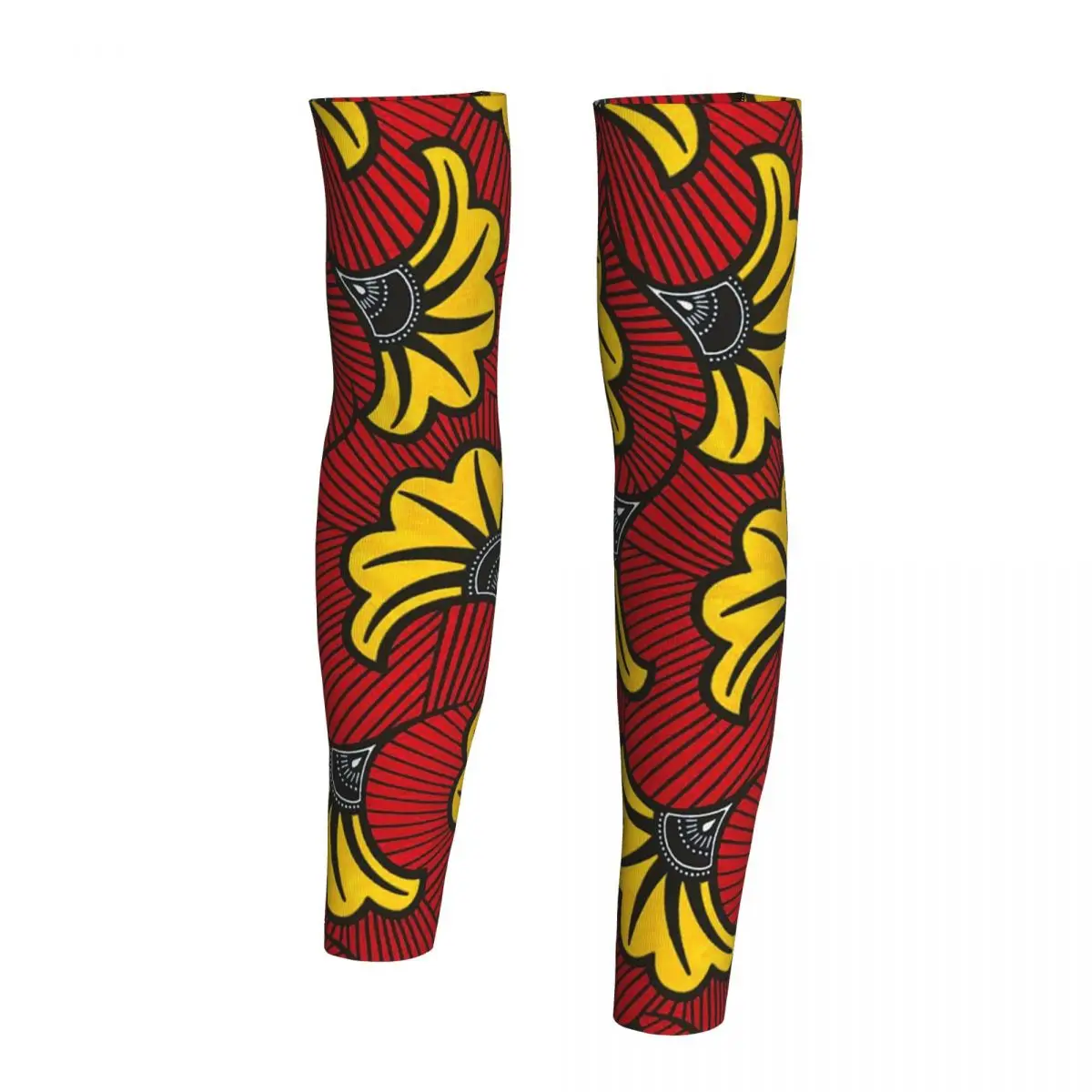 الأفريقية أنقرة الشمع طباعة أكمام أذرع تبريد الرجال النساء الشمس الأشعة فوق البنفسجية حماية الوشم التستر الرياضة التبريد ركوب الدراجات #3