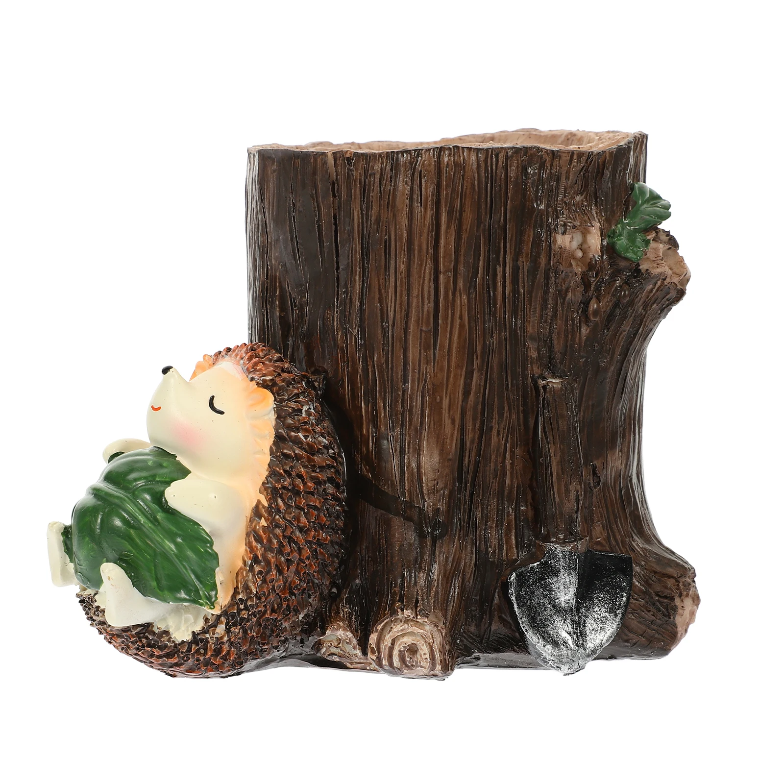 

Hedgehog Pen Holder List Desk Small Desktop Indoor Ornament Creative Cartoon Pencil Ceramic Animal-themed Storage Container