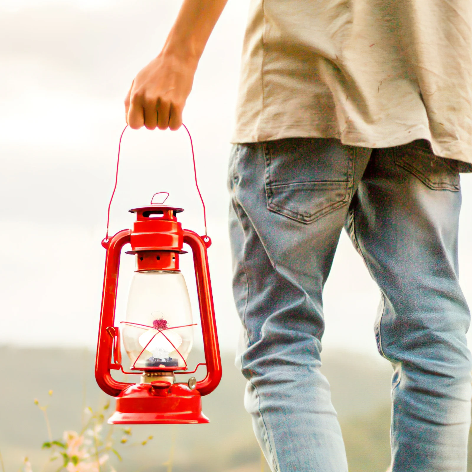 

10 pcs Large Red Lantern Yarn Wick Mantle Gas Lamp Outdoor Accessories Propane Rayon Fabric High Temperature Wear