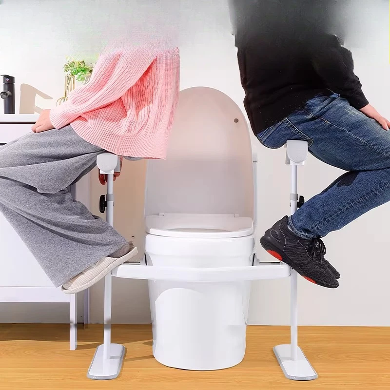 Toilet Safety Rail for Elderly, No Drill Bathroom Grab Bar, Adjustable Handrail for Toilet Bathtub Support,AntiSlip Assist Frame