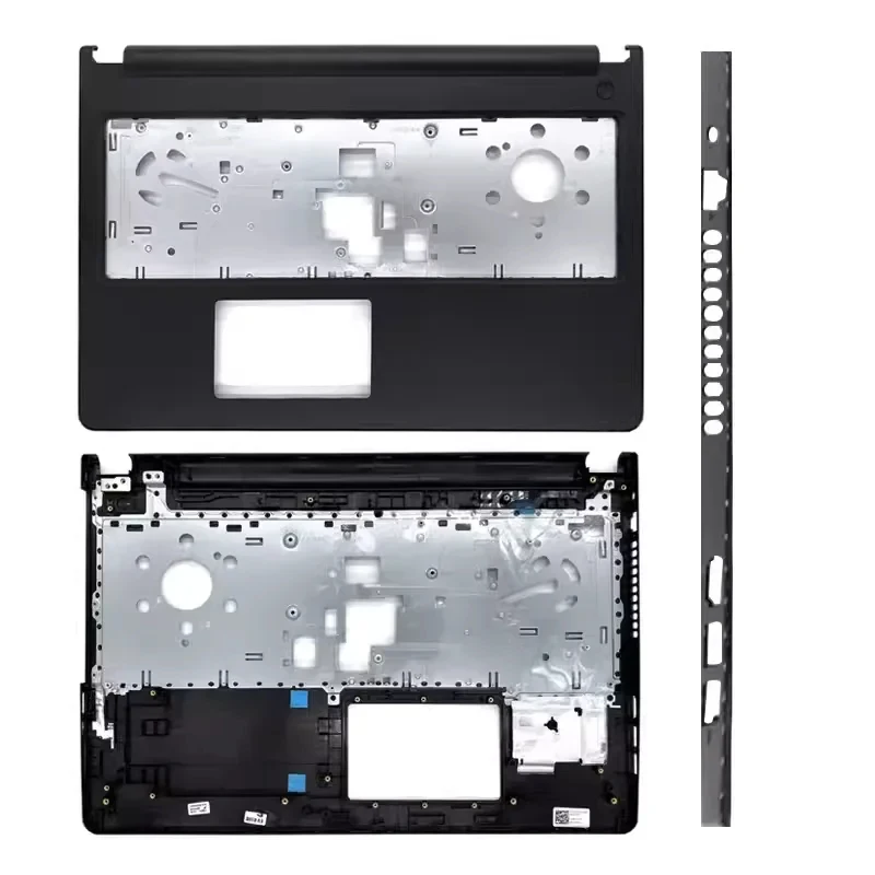 NEW Laptop Palmrest Top/Bottom Base Cover for DELL inspiron 15 3567 Topcase Bottom Tray with DVD Holes, Black