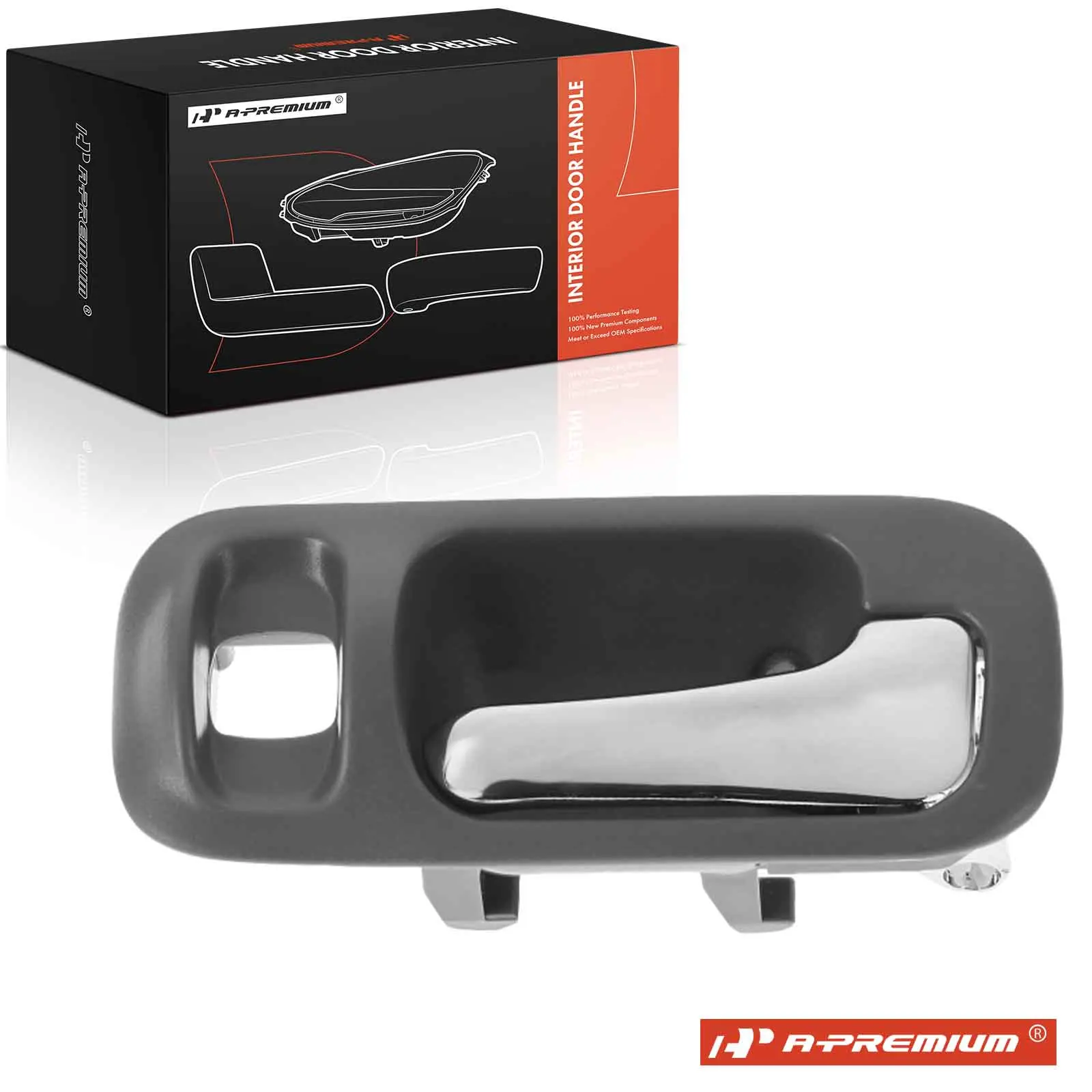 A-Premium Front Passenger or Rear Passenger Side Chrome+Gray Interior Door Handle for Honda CR-V 1997-2001