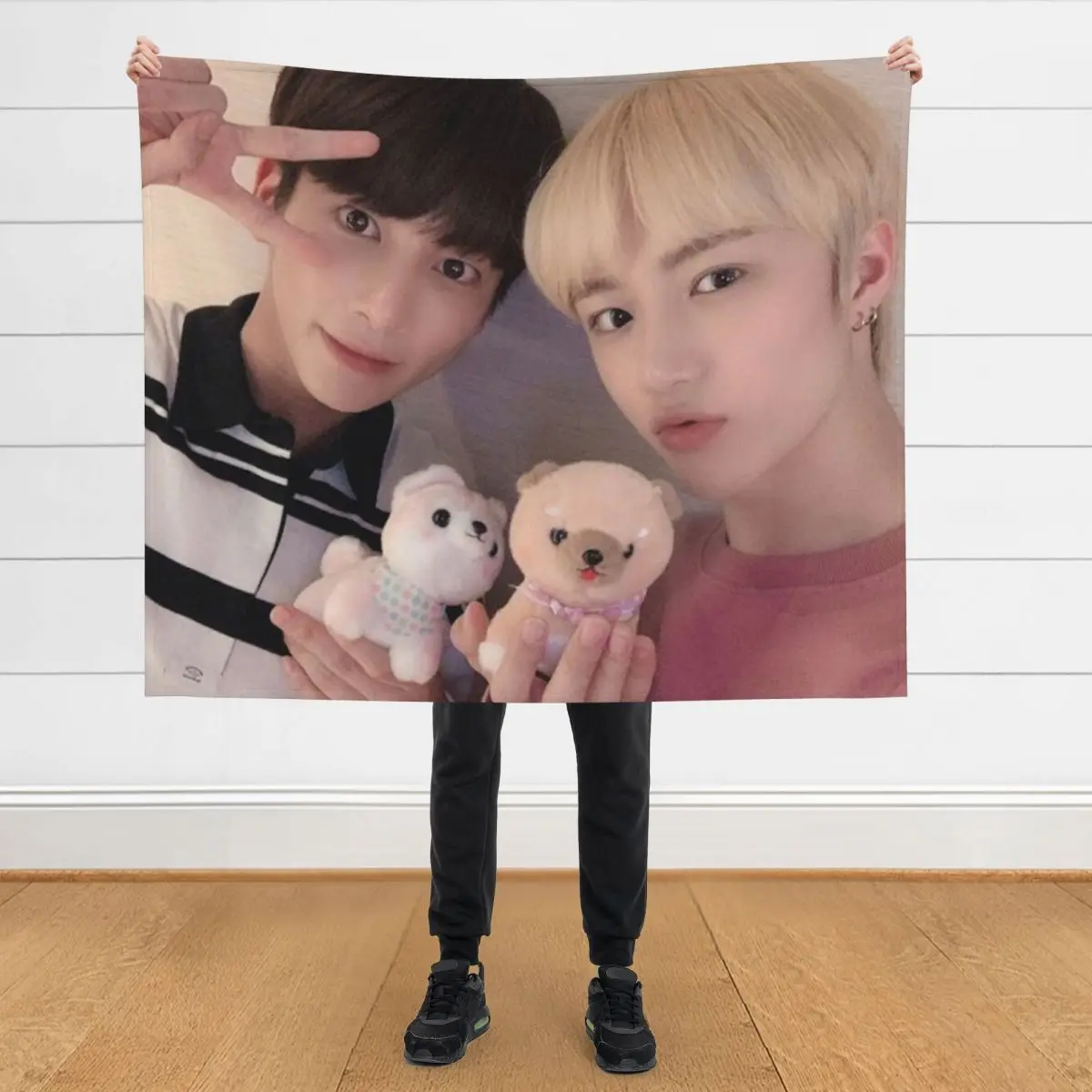 

TXT Taehyun & Beomgyu Throw Blanket Soft Big Soft Plaid Camping Blankets