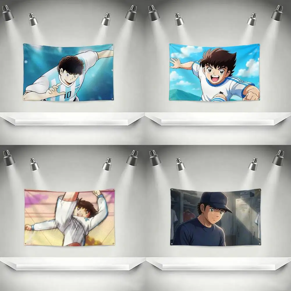 Anime C-captain T-tsubasa Flags Wall Hanging Tapestry Outdoor Garage Room Decorative flag Background Blanket