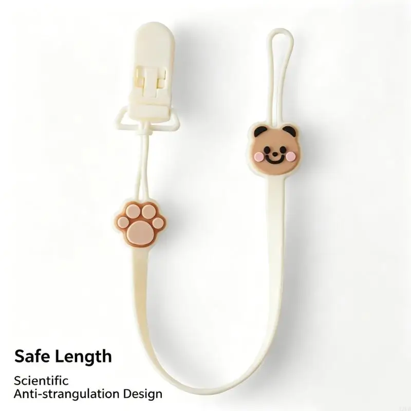 Schnullerband Baby Schnullerkette Neugeborene Schnullerkette Babyprodukt Silikon Beißring Schnullerband Schnullerhalter A2UB – Detail 8