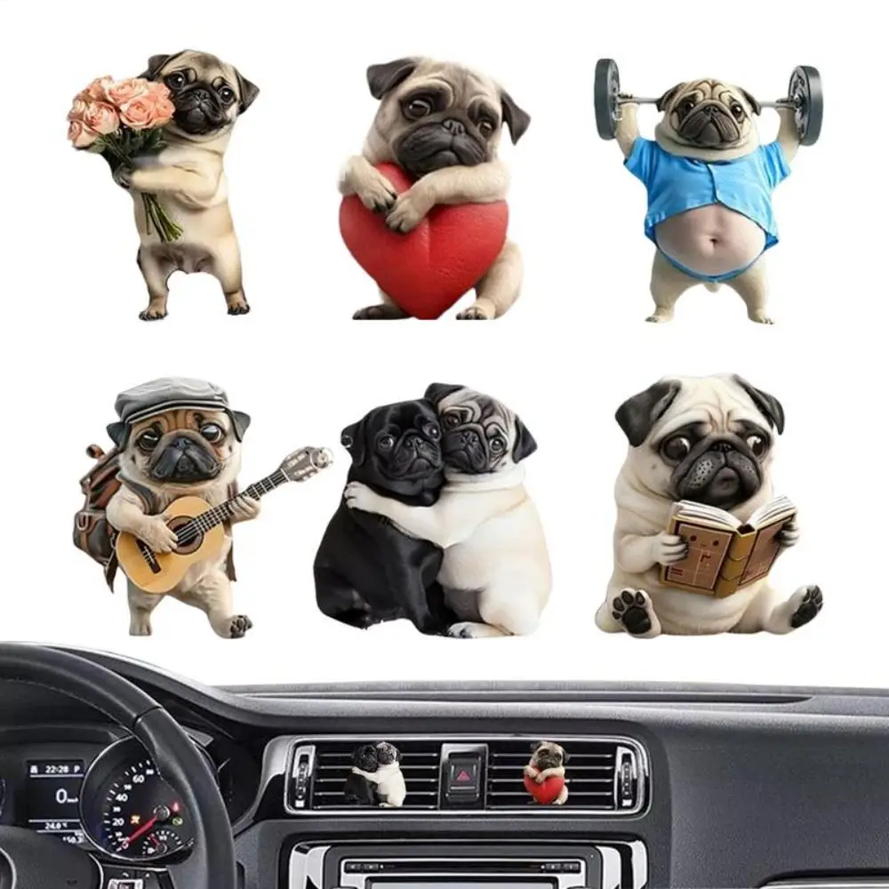 

Acrylic Car Air Vent Diffuser Clip Dog Shape Auto Aromatherapy Outlet Vent Perfume Vent Clips Air Freshene Weightlifting