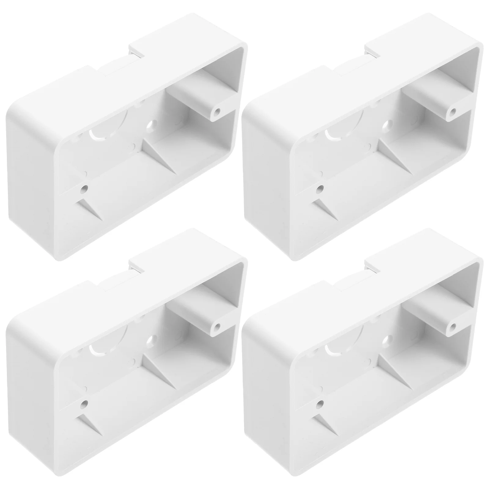 

5 Pcs The Switch Junction Box External Installation Boxes Wall Socket White Work