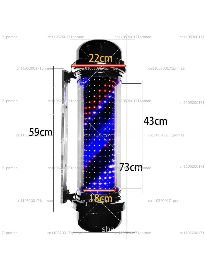 LED Rotating Barber Pole Sign Light Red White Blue for Hair Salon Decor LED Rotating Salon Light