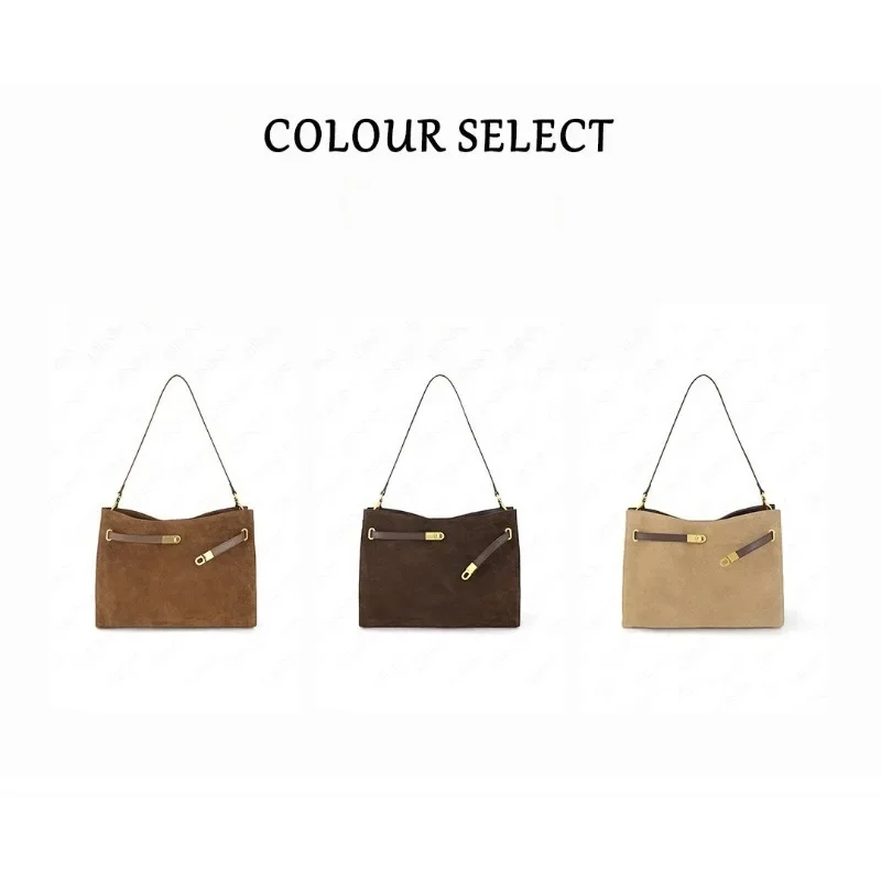 

New light luxury frosted suede fashionable trendy tote bag with large capacity single shoulder crossbody bag