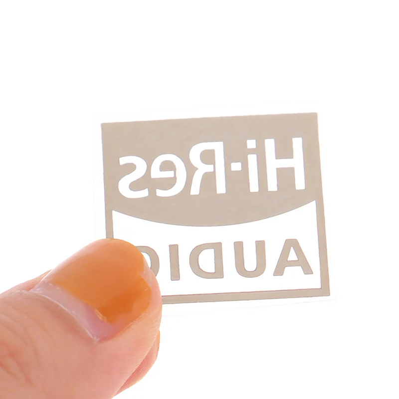 5PCS Hallo-res AUDIO Gold Standard Hohe-qualität Sound Zertifiziert Metall Aufkleber Kopfhörer Metall Aufkleber