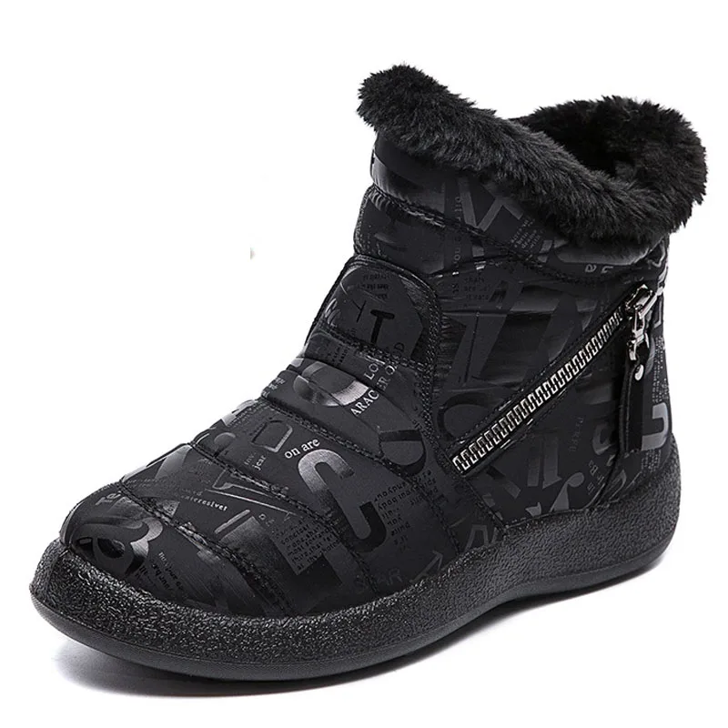 Snow Boots Women Casual Boots Ladies Waterproof Ladies Shoes Keep Warm Shoes Woman Fur Platform Botas Mujer Winter Footwear