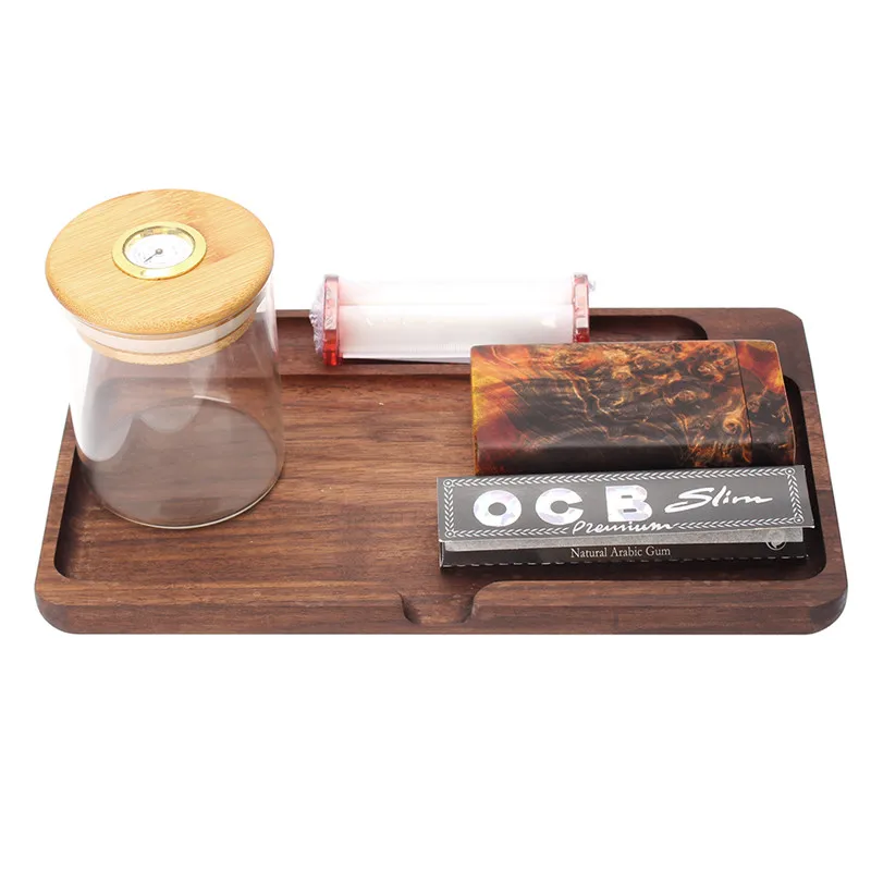 Multifunctional Wake Up Wooden Tray, Tobacco Pipe Decoration,  Tea Table Decoration,  Natural Wood Smoke Cigarette Rolling Tray