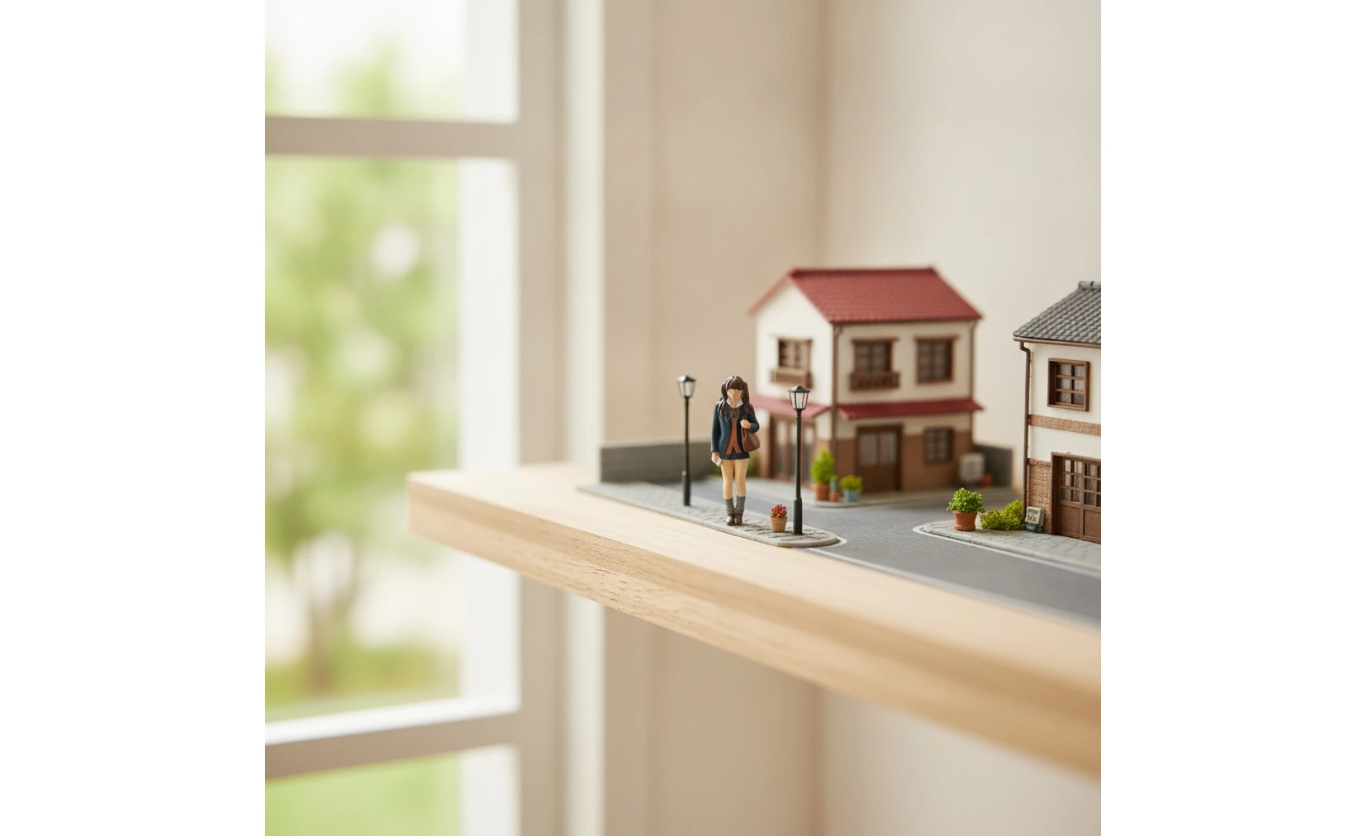 School Girl Miniature Hand-Painted 3D Printed Figurine for Hobbyists, Diorama, Model Scene