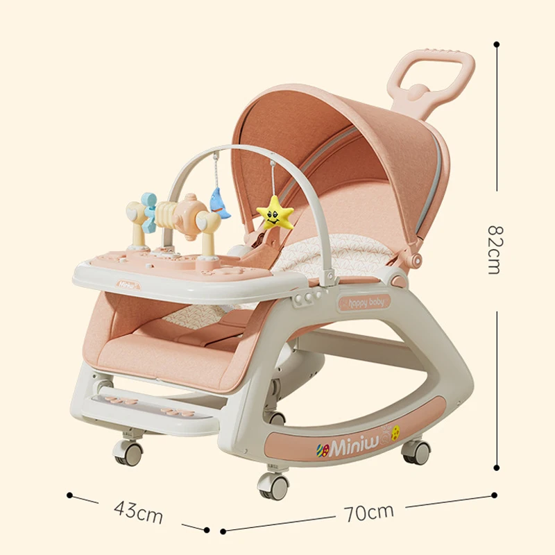 Baby Rocking Chair Comfort Chair 0-3 Years Old Multi-function Baby Stroller Recliner Chair Infant Cradle Baby Swing