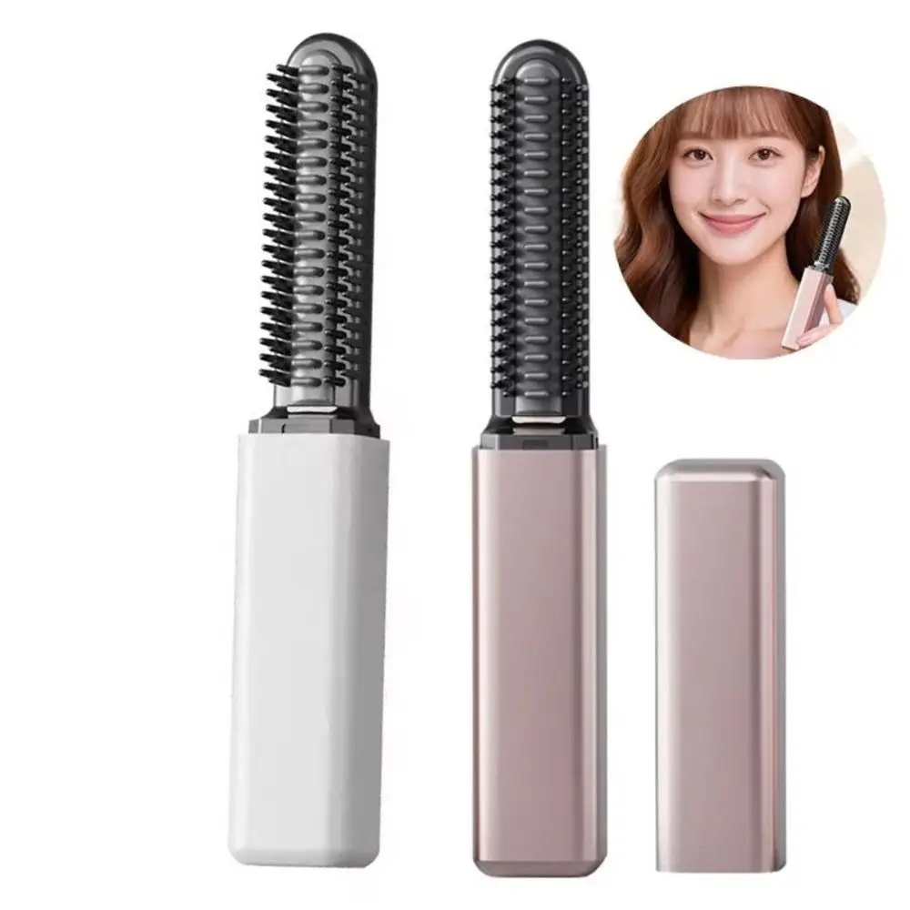 USB Charging Hair Straightening Comb Heated Design Negative Ions Do Not Hurt Hair USB Charging Brush Lightweight
