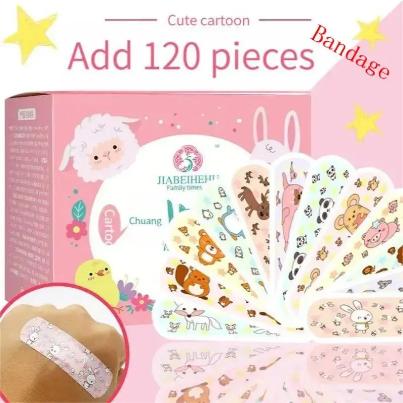 120 PCS Band-Aid Cute Mini Children Breathable Waterproof Band-Aid Medical OK Bandage Hemostatic Patch Quick Stop Bleeding